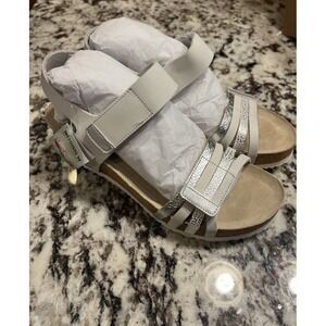 LUCIA LMMSSA60 WOMEN SHOE SIZE 9M (40) WHITE LEATHER SLINGBACK BY MEPHISTO